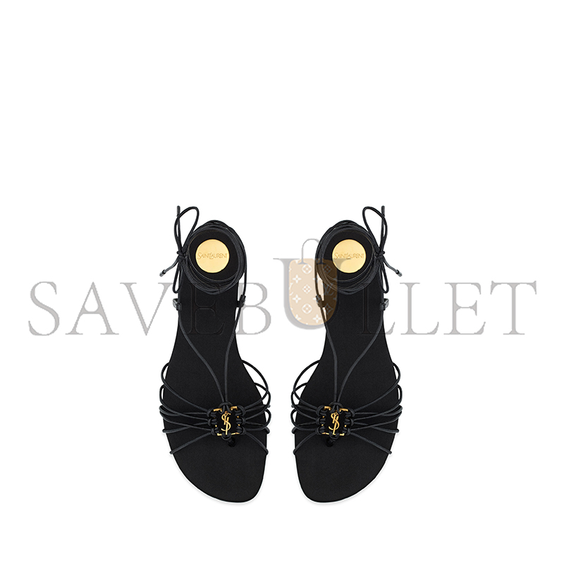 YSL BABYLONE SANDALS IN SMOOTH LEATHER 820656AAEOF1000